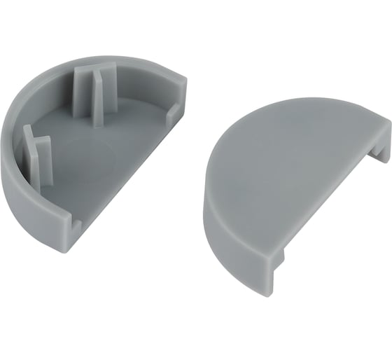 Изображение товара Заглушка для полукруглого кабельканала ЭРА ECKK2012F серая 20x12мм 2шт/комплект Б0064930