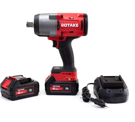 Изображение товара Гайковерт аккумуляторный ударный Rotake 3/4, 1980 Нм, 18В, акб (4Ач), 2шт, в кейсе RC-8813