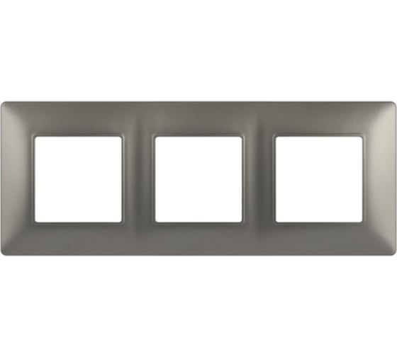 Изображение товара Рамка для розеток и выключателей ЭРА Elegance 14500316 на 3 поста, титан Б0065817