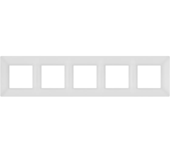 Изображение товара Рамка для розеток и выключателей ЭРА Elegance 14500501М на 5 постов, белый матовый Б0065820