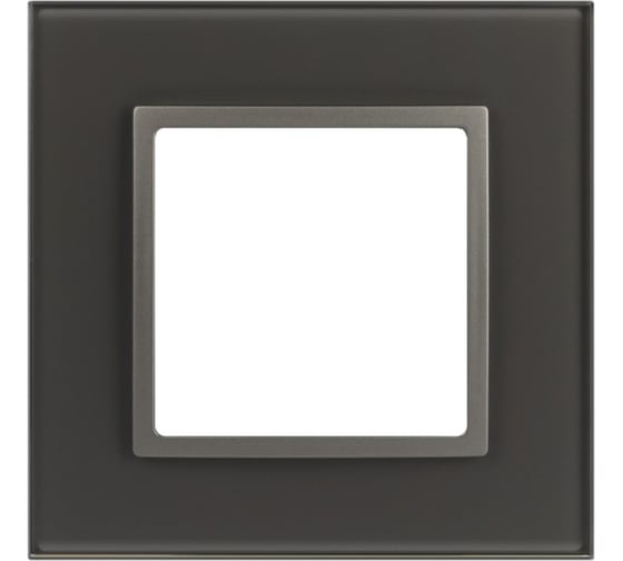 Изображение товара Рамка для розеток и выключателей ЭРА Elegance 14510116 на 1 пост, стекло, титан Б0065833