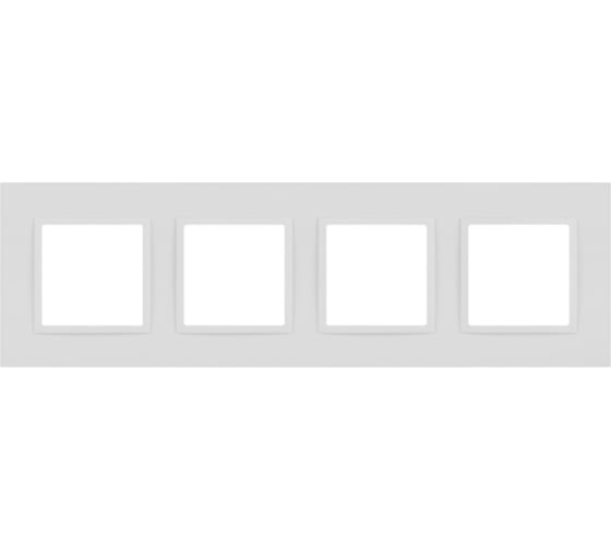Изображение товара Рамка для розеток и выключателей ЭРА Elegance 14501401М Classic, на 4 поста, белый матовый Б0065828
