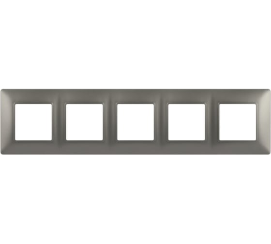 Изображение товара Рамка для розеток и выключателей ЭРА Elegance 14500516 на 5 постов, титан Б0065821
