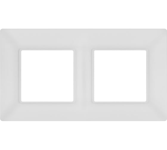 Изображение товара Рамка для розеток и выключателей ЭРА Elegance 14500201М на 2 поста, белый матовый Б0065814