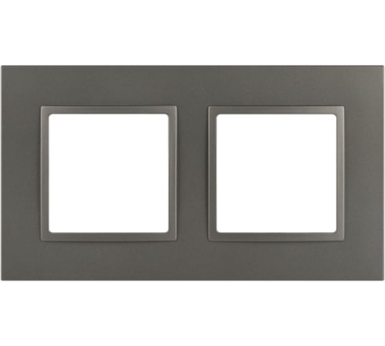 Изображение товара Рамка для розеток и выключателей ЭРА Elegance 14501216 Classic, на 2 поста, титан Б0065825