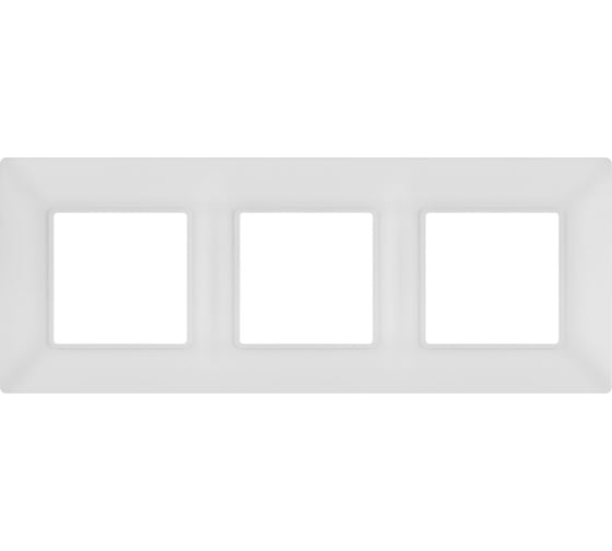 Изображение товара Рамка для розеток и выключателей ЭРА Elegance 14500301М на 3 поста, белый матовый Б0065816