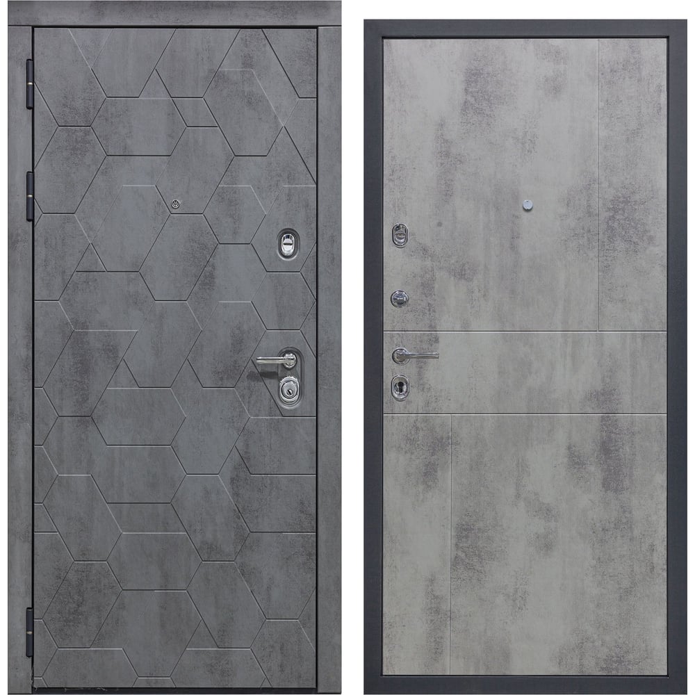 Изображение товара Дверь DIVA 51 2050x960 Левая Бетон Темный с шумоизоляцией и утеплением