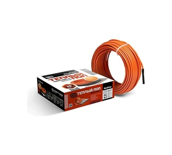 Изображение товара Двухжильный кабельный теплый пол Heatline 11 м, 200 Вт, 1.1-1.7 м2 20Р2Э-11-200