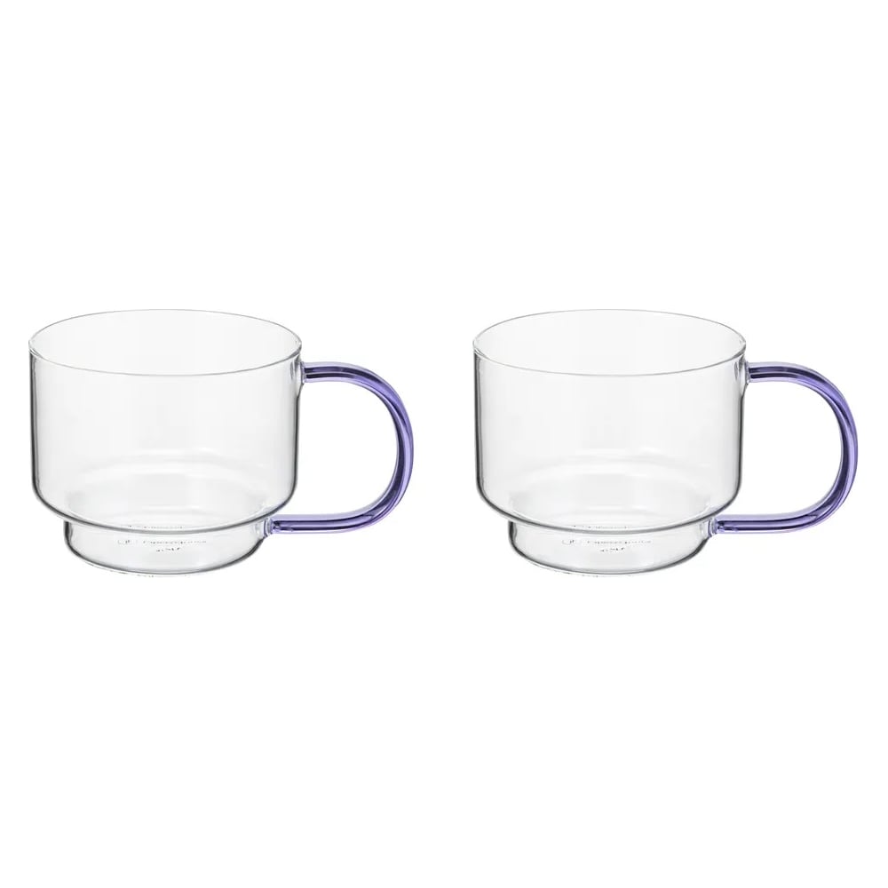 Изображение товара Набор кружек Liberty Jones Orb 400 мл прозрачные фиолетовые 2 шт