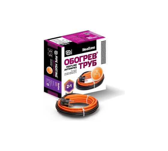 Изображение товара Система защиты труб от замерзания Heatline АНТИФРИЗ-12 204Вт, 12 м, HL-AF-12.0
