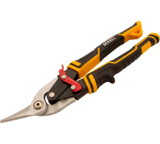 Изображение товара Ножницы по металлу Denzel 270мм, прямой и левый рез, сталь-СrMo, трехкомп.рук-ки 78372