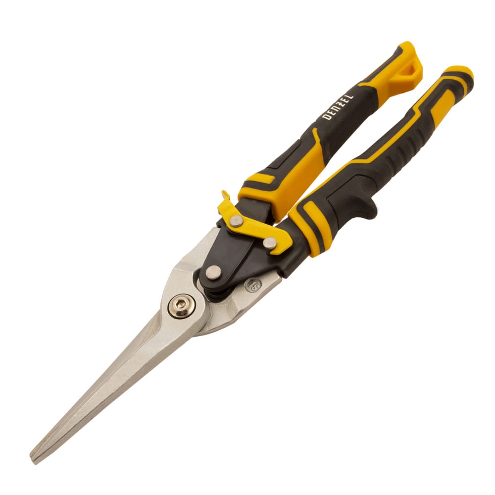 Ножницы по металлу Denzel ножницы по металлу denzel 270 мм прямой рез сталь crmo трехкомп рук ки