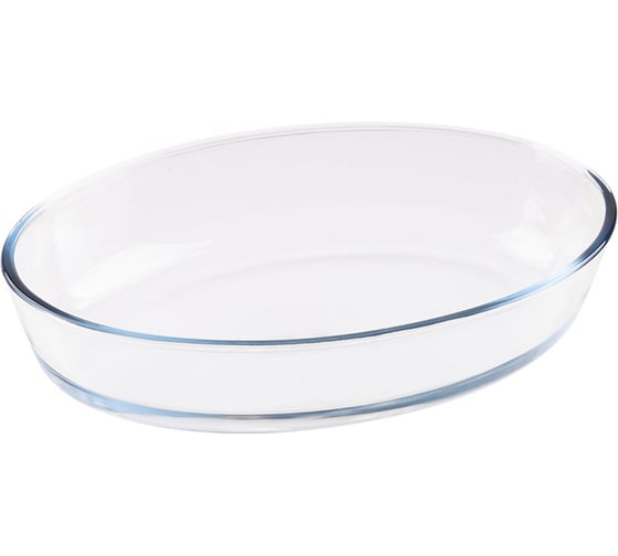 Изображение товара Форма для запекания Mallony Cristallino 2,4 л, с бамбуковой крышкой 3 в 1, стеклянная, овальная 108342