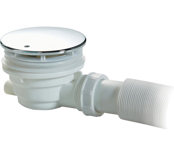 Изображение товара Сифон для душевых поддонов с гидрозатвором CEZARES универсальный, крышка хром CZR-01-90