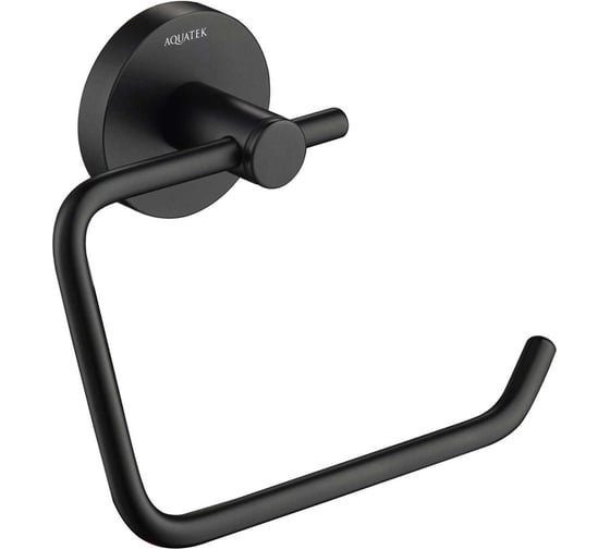 Изображение товара Бумагодержатель Aquatek AQ4118BGM ЕВРОПА квадратный, шлиф. черный хром 00000139757