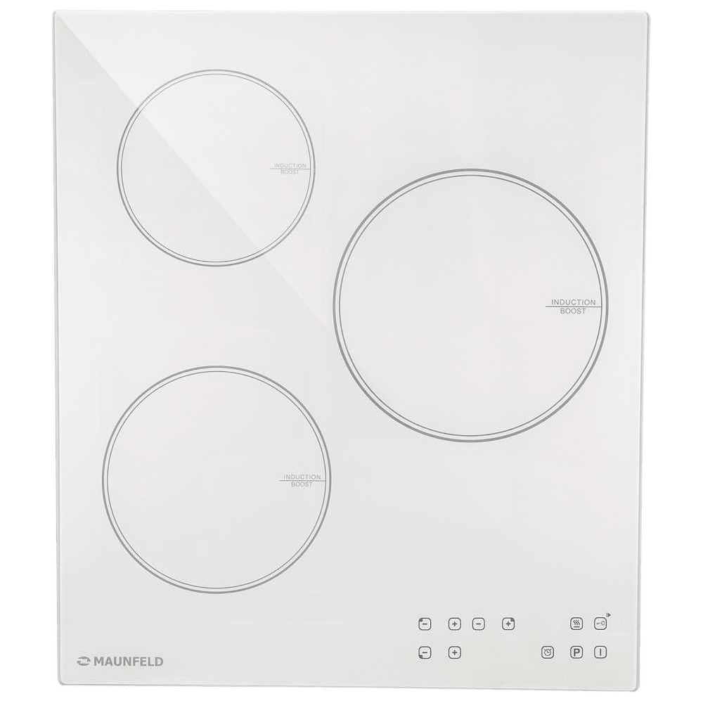 Изображение товара Индукционная варочная панель MAUNFELD CVI453BG 3 конфорки с сенсорным управлением и безопасностью