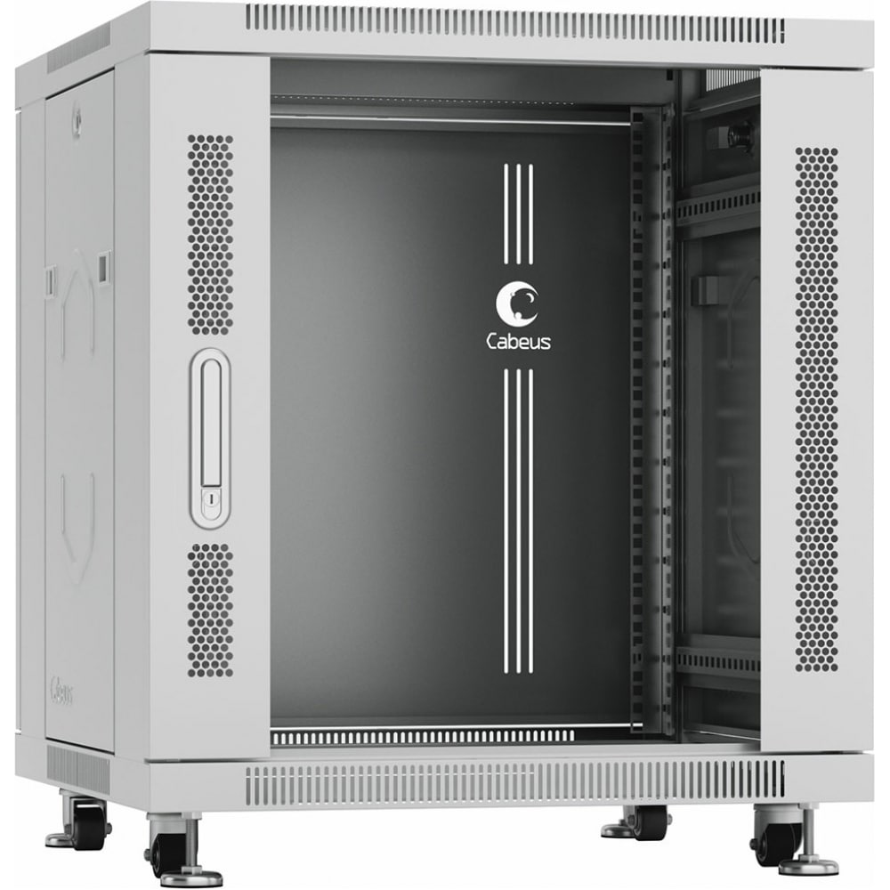 Напольный монтажный телекоммуникационный шкаф для оборудования 12U Cabeus шкаф напольный 18u цмо штк м 18 6 8 1aaa 600x800mm дверь стекло 2 коробки