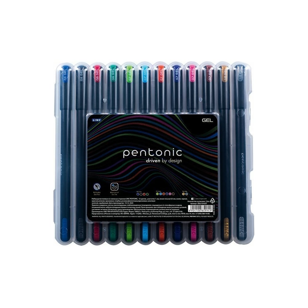 Набор гелевых ручек LINC PENTONIC 856/12/ASST