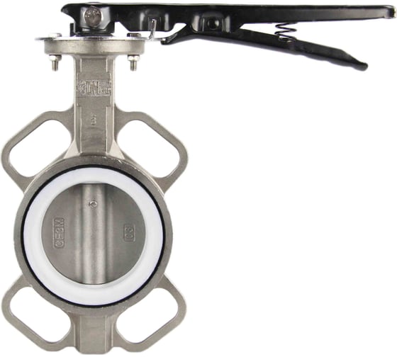 Изображение товара Дисковый поворотный затвор DN.ru 316L-316L-PTFE Ду100 Ру16 с рукояткой D050-01601