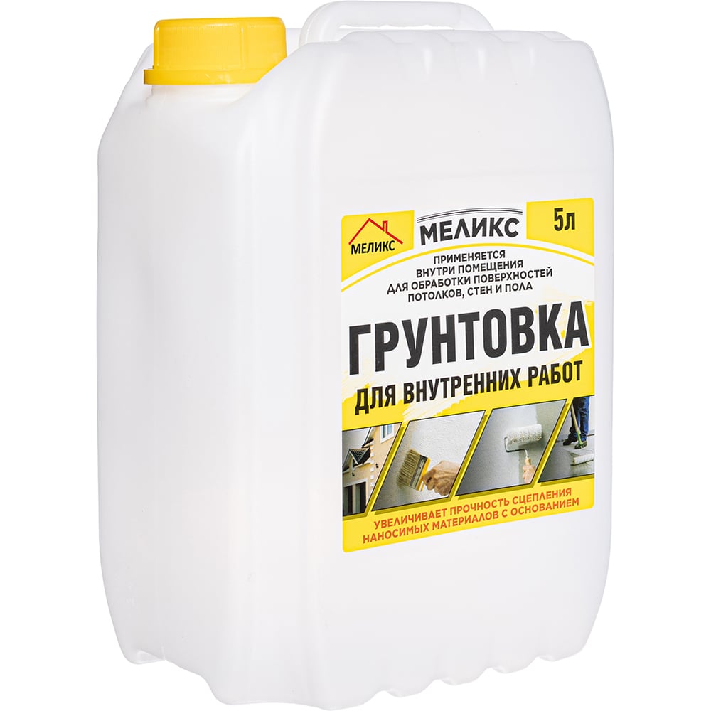 Грунтовка для внутренних работ Меликс 5 л MOS-5ГВР01