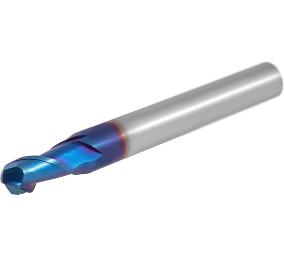 Изображение товара Фреза твердосплавная сферическая AHNO 2мм, L=50, l=4, хвостовик 4, Z2, угол 35 градусов, по закаленной стали BRHM-2B-R1.0S HRC65 ah02410