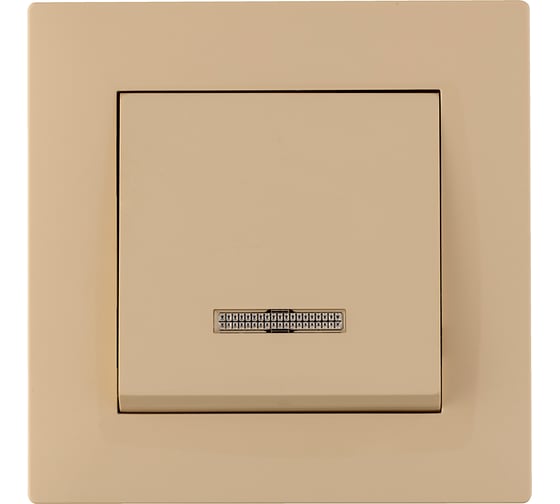 Изображение товара Выключатель MAKEL 1-клавишный СП KAREA RIZZ 10А IP20 с подсветкой крем. 88010021