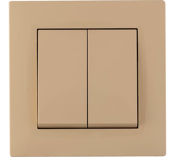 Изображение товара Выключатель MAKEL 2-клавишный СП KAREA RIZZ 10А IP20 крем. 88010003