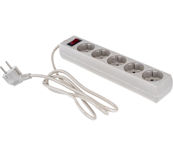 Изображение товара Сетевой фильтр ExeGate SP-5-1.5G 5 евро с заземлением, 1.5м, выключатель с подсветкой, серый 266862