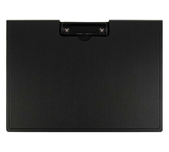 Изображение товара Горизонтальный планшет INFORMAT А4 пластик PP черный с крышкой с зажимом PPM31N/М