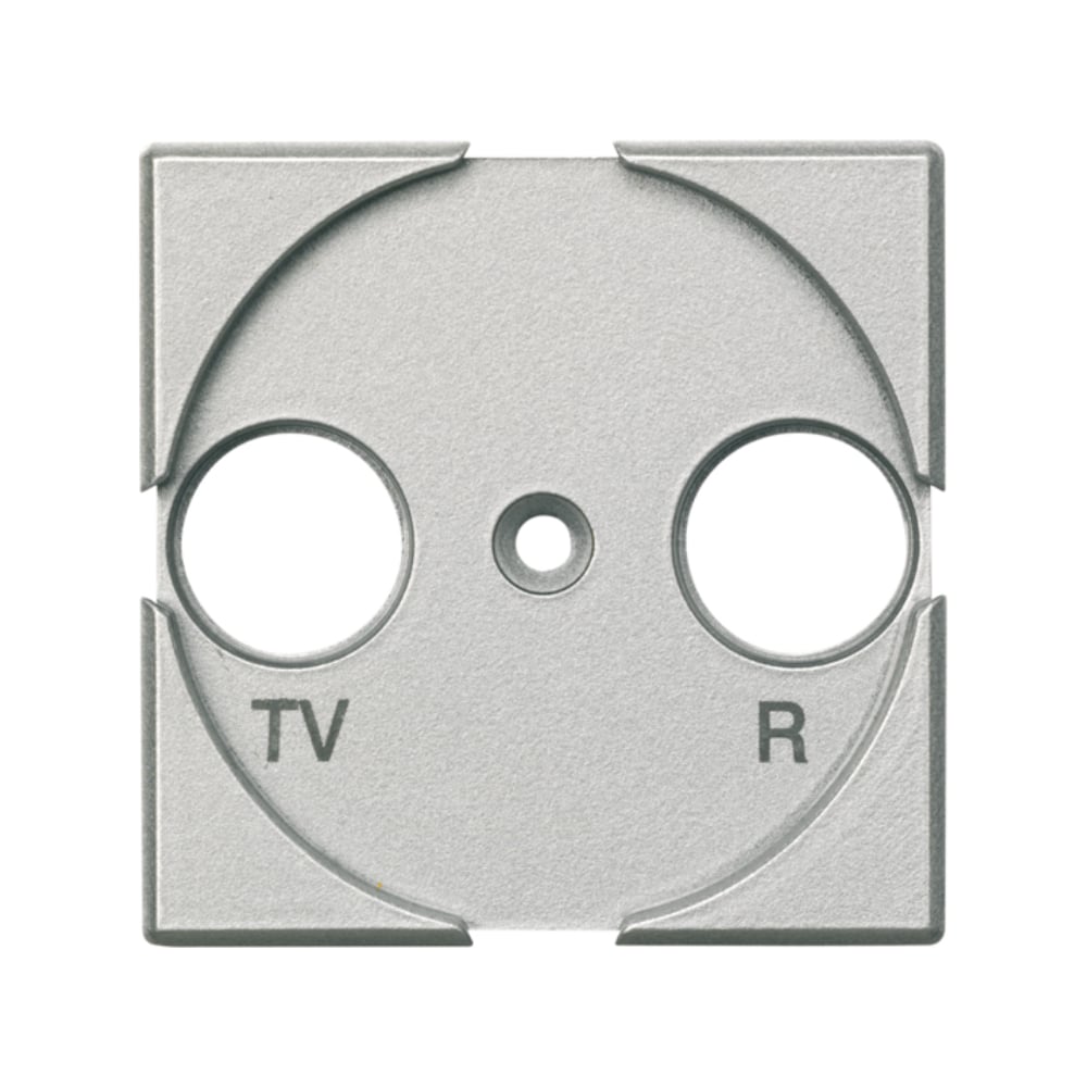 Лицевая панель для розеток Bticino Axolute TV + FM, алюминий HC4204