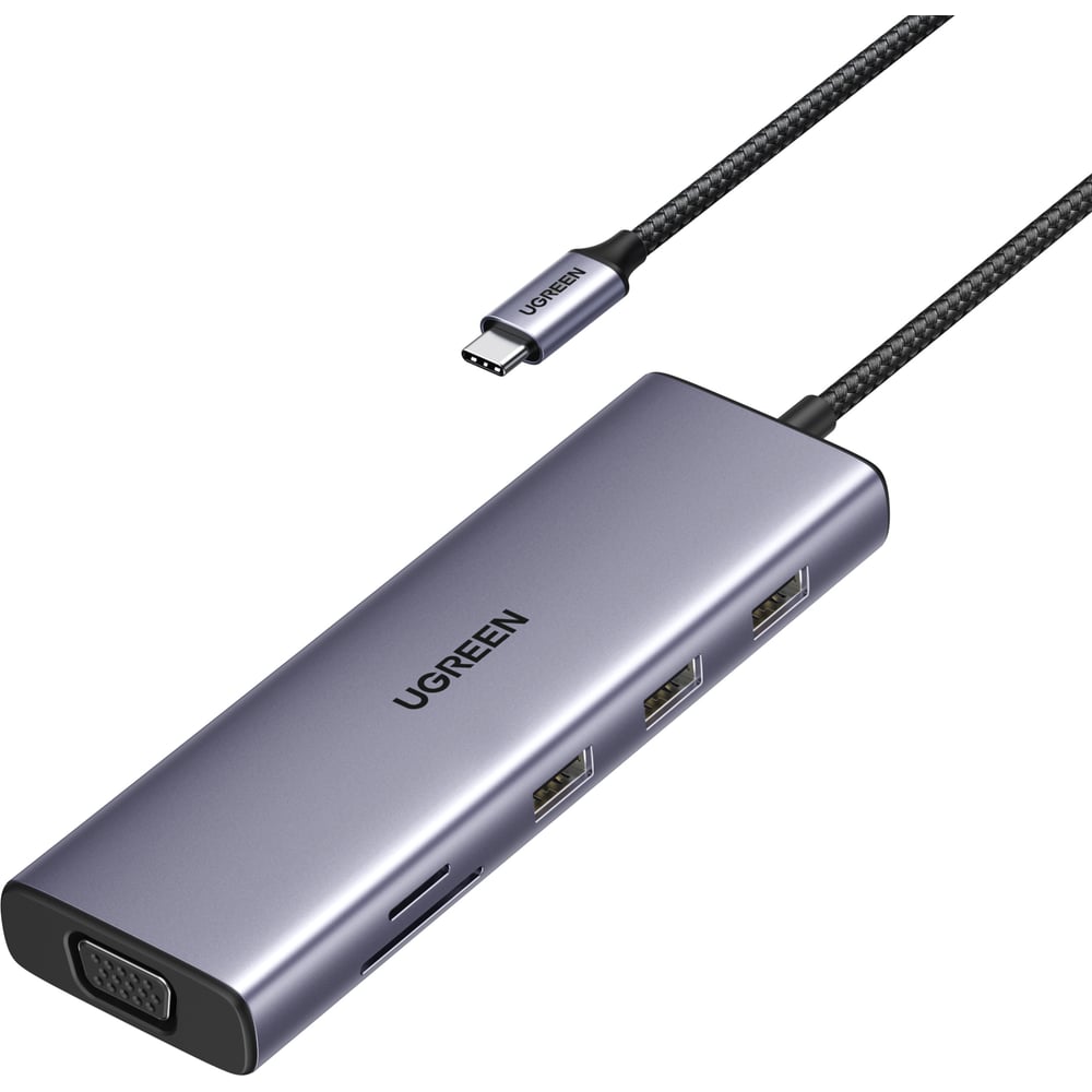 Изображение товара CM498 USB-C хаб с SD/TF, HDMI, VGA, RJ45, PD 100W