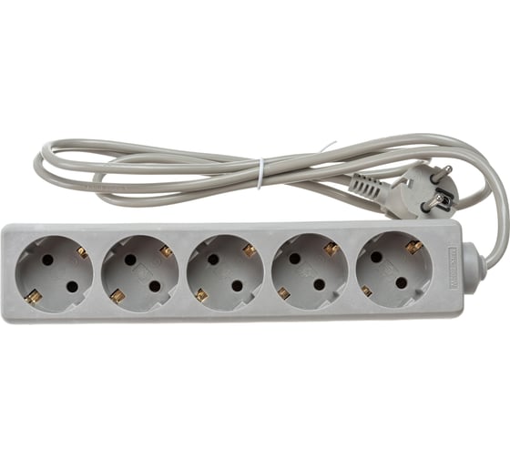 Изображение товара Удлинитель ExeGate ECE-5-1.8G 5 евророзетки с заземлением, 1.8м, серый 285820