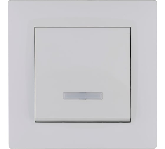 Изображение товара Выключатель MAKEL 1-клавишный СП KAREA RIZZ 10А IP20 с подсветкой бел. 88001021