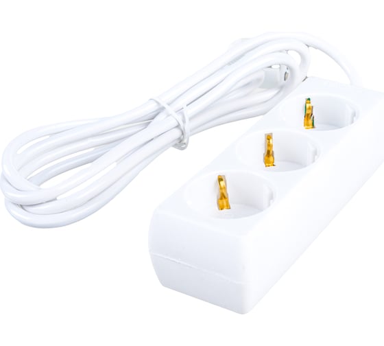 Изображение товара Удлинитель ExeGate ECE-3-1.8W 3 евророзетки с заземлением, 1.8м, белый 285803