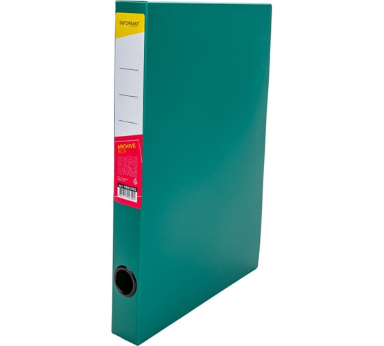 Изображение товара Архивный короб INFORMAT 320х235х36 мм А4 зеленый пластик собранный NB6336G