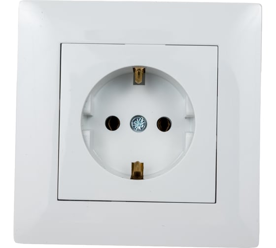 Изображение товара Розетка MAKEL с заземлением СП KAREA RIZZ 16А IP20 бел. 88001028