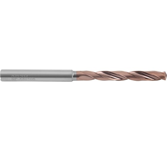 Изображение товара Сверло AHNO 5.2 мм, твердосплавное, 5D, с подводом СОЖ, SP-X801050520, VHM, по стали, чугуну, нерж. и жаропроч.стали ah00536