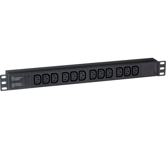 Изображение товара Блок розеток ExeGate ServerPro PDU-19H007 Al-12C13-C20, 19, 1U, алюминий, 12 IEC 320 C13, С20 280865