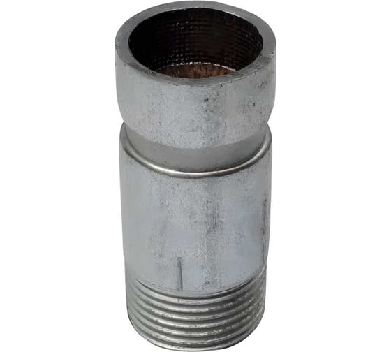 Изображение товара Патрубок Флексапайп +, ООО КР Ду 040, 48мм, 1" НР, оц. с канавкой под грувлок, FLEXAPIPE, L справочно 85 мм УТ0049799