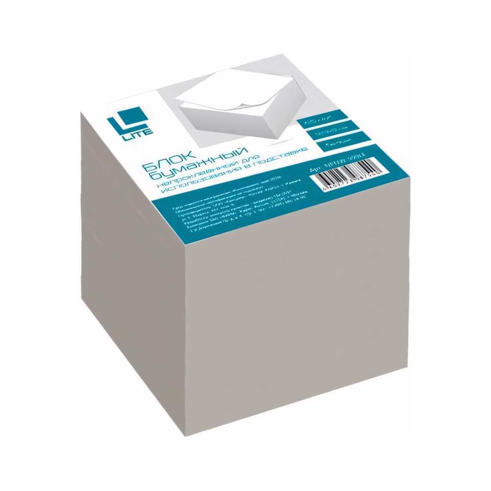 Изображение товара Блок для записей LITE 9х9х9 см белый без клея 65 г/м2