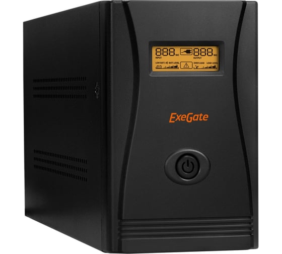 Изображение товара Источник бесперебойного питания ExeGate SpecialPro.Smart.LLB-2000.LCD.AVR.EURO.RJ.USB.2000VA/1200W.LCD.AVR4евроRJ45/11USB.285519