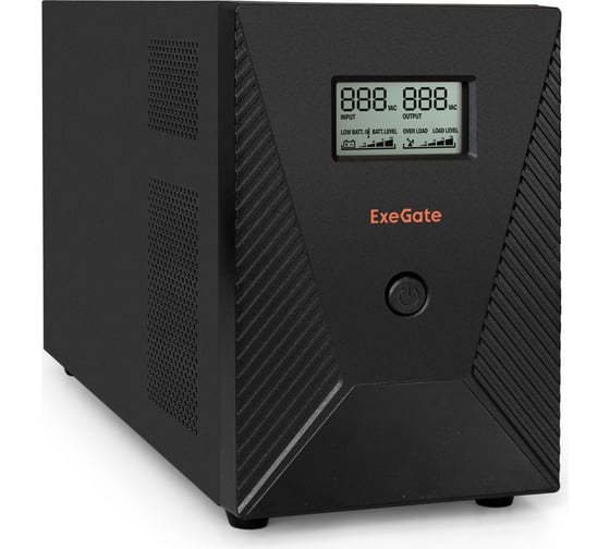 Изображение товара Источник бесперебойного питания ExeGate SpecialPro.Smart.LLB-3000.LCD.AVR.C13.RJ.USB.3000VA/1800W.LCD.AVR.6C13RJ45/11USB.287659