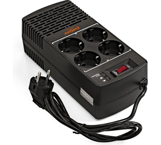 Изображение товара Стабилизатор ExeGate Power AD5000-800 800VA/400W, диапазон 150-280В, 4 евророзетки 285938