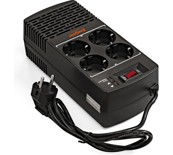 Изображение товара Стабилизатор ExeGate Power AD5000-500 500VA/300W, диапазон 150-280В, 4 евророзетки 285941