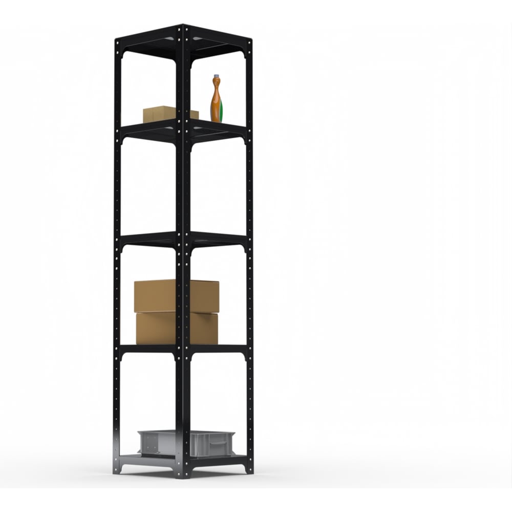 Изображение товара Стеллаж ООО Металекс Kit Comfort 2000х500х500 с 5 полками чёрный