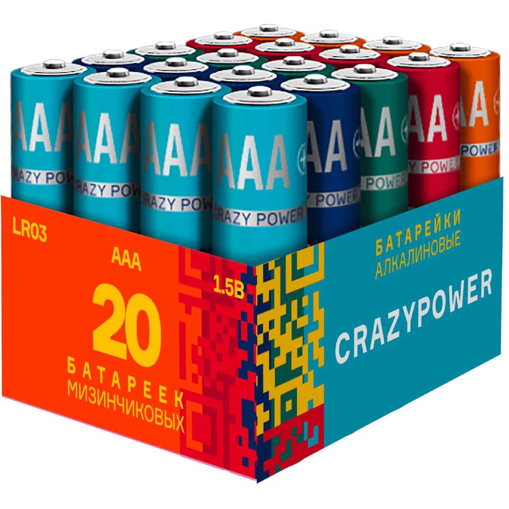 Изображение товара Батарейка Алкалиновый элемент питания CP AAА/LR03 1.5В (20 шт. упаковка MIX)