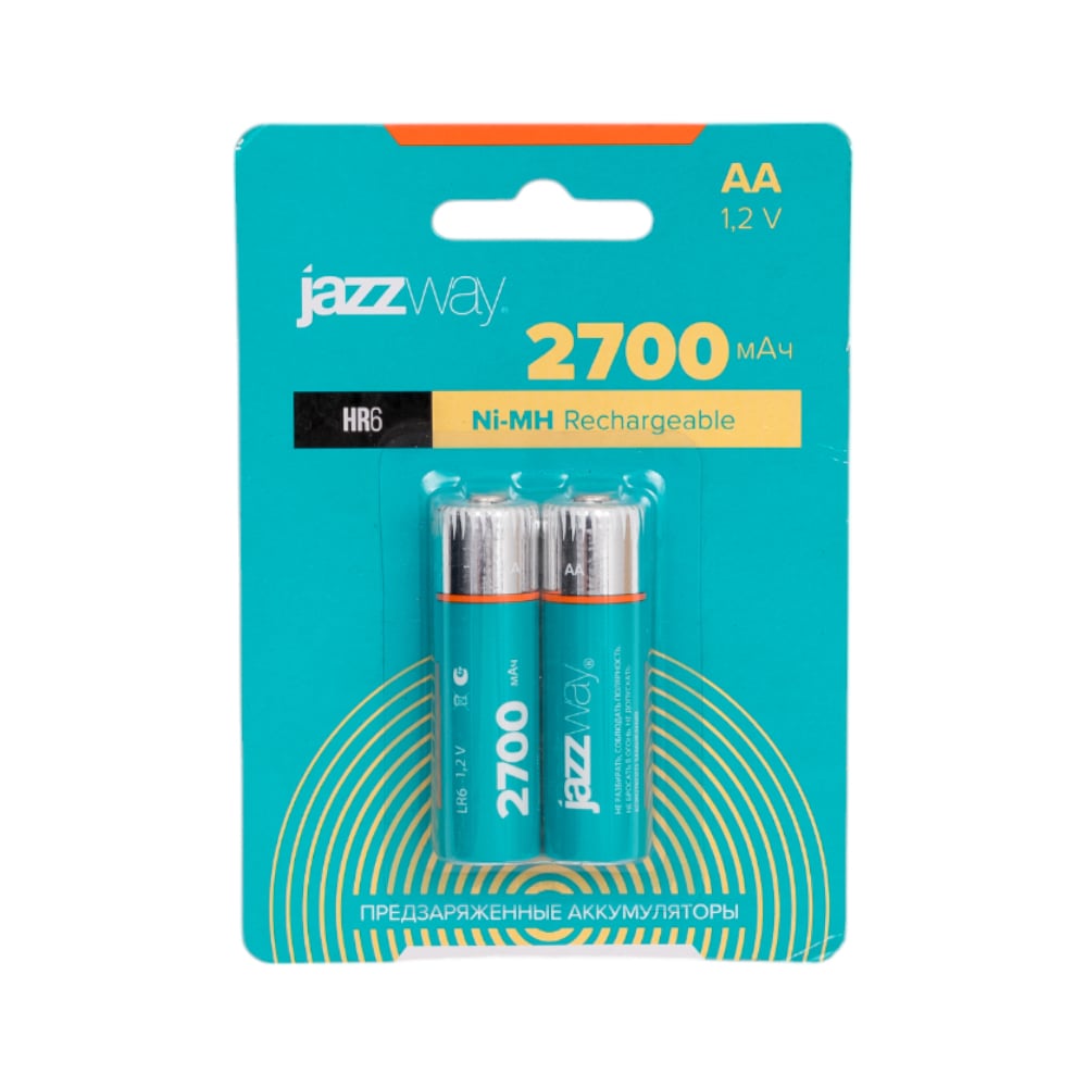 Изображение товара Аккумулятор Jazzway AA/HR6 2700мАч Ni-Mh предзаряженный комплект 2 шт