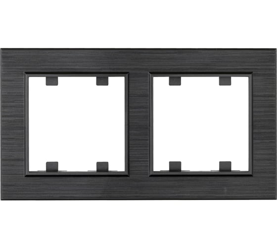 Изображение товара Рамка MAKEL 2-м KAREA LINE STAR горизонт. дым. металлик. 86050702