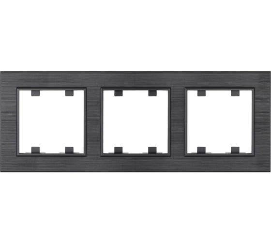 Изображение товара Рамка MAKEL 3-м KAREA LINE STAR горизонт. дым. металлик. 86050703