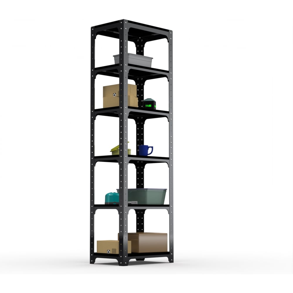 Изображение товара Стеллаж Металекс Kit Comfort 2000х600х600, 6 полок, черный